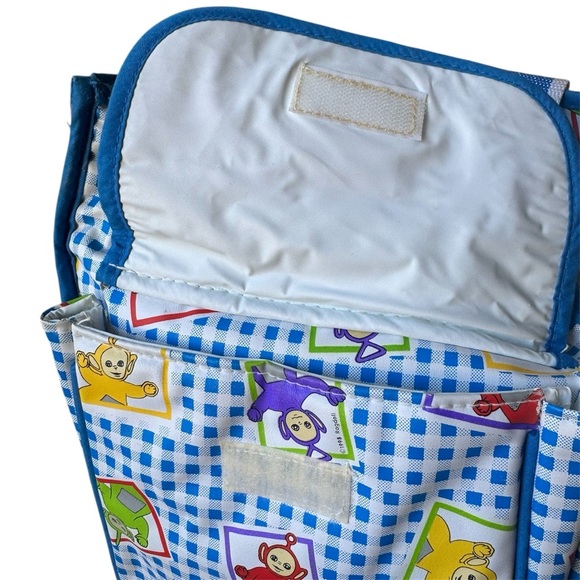 VTG 1998 Teletubbies Blue & White Gingham Mini Diaper Bag - Picture 15 of 16